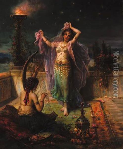 Arabian Nights Oil Painting - Hans Zatzka