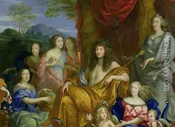 The Family of Louis XIV 1638-1715 1670 3 Oil Painting - Jean Nocret I