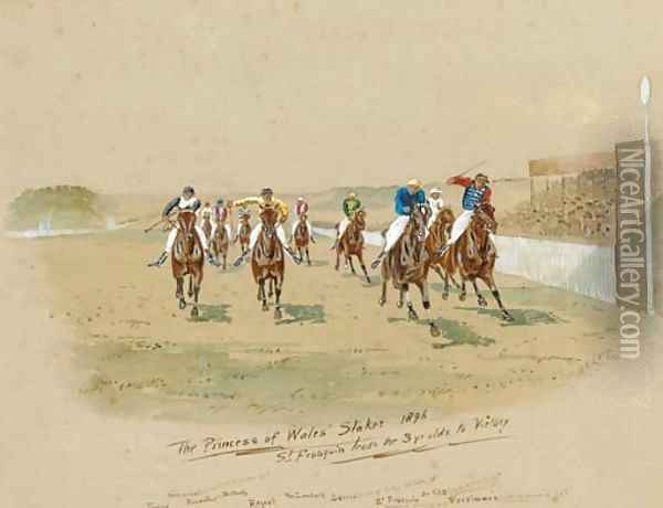The Princess of Wales Stakes 1896 Oil Painting - William Verner Longe