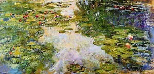 Water-Lilies1 1917-1919 Oil Painting - Claude Oscar Monet