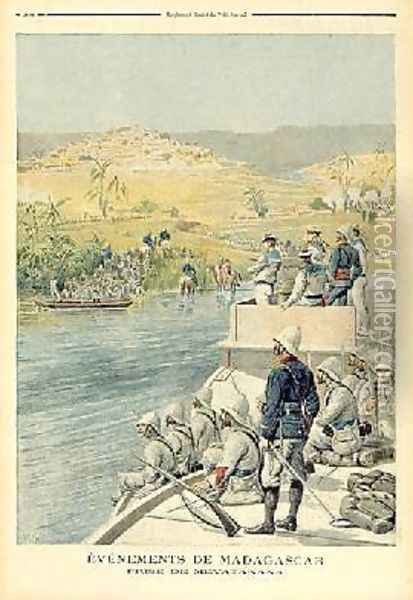 Events in Madagascar The Capture of Mevatanana illustration from Le Petit Journal 30th June 1895 Oil Painting - Henri Meyer