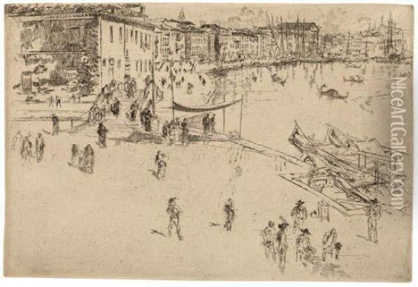 The Riva, No.2 Oil Painting - James Abbott McNeill Whistler