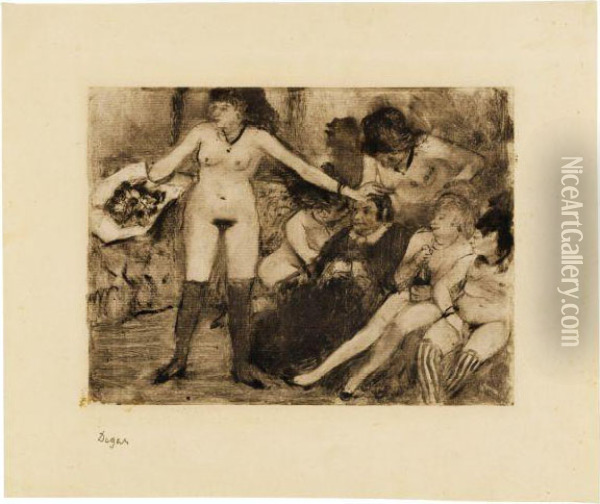 La Fete De La Patronne Oil Painting - Edgar Degas
