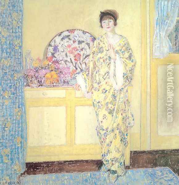 The Yellow Room, c.1910 Oil Painting - Frederick Carl Frieseke