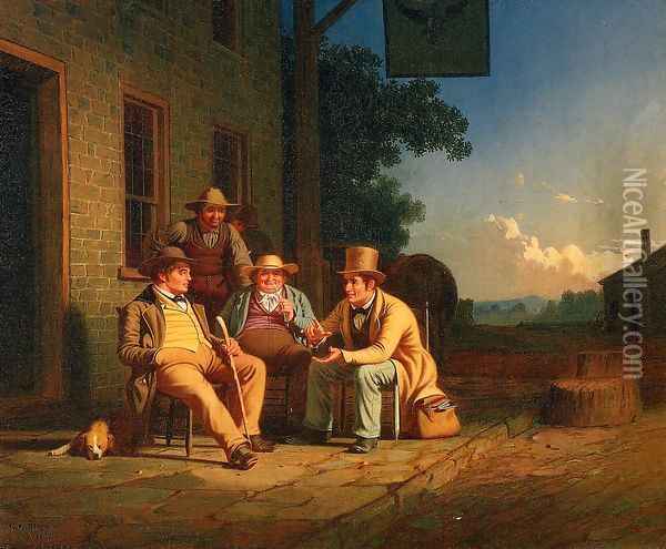 Canvassing for a Vote Oil Painting - George Caleb Bingham