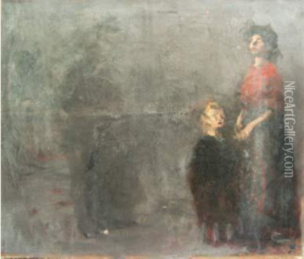 Jeune Bohemienne Et Son Frere Oil Painting - Jean-Louis Forain