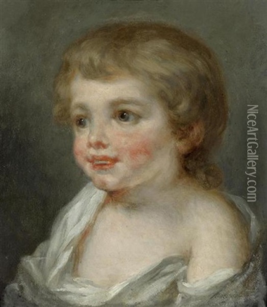 Portrait Eines Jungen Oil Painting - Jean Baptiste Greuze