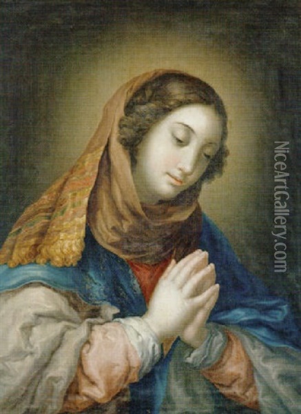La Virgen Orante Oil Painting - Pedro Antonio Umbert