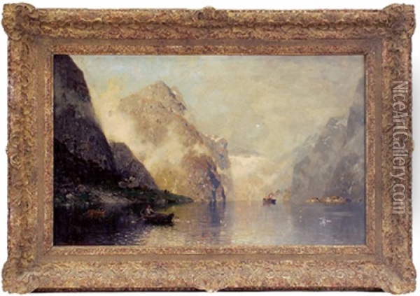 Motiv Aus Stavanger - Herbstmorgen Oil Painting - Georg Anton Rasmussen