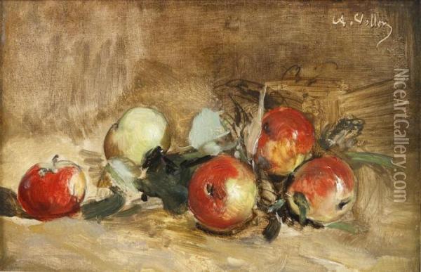 Les Pommes Oil Painting - Antoine Vollon