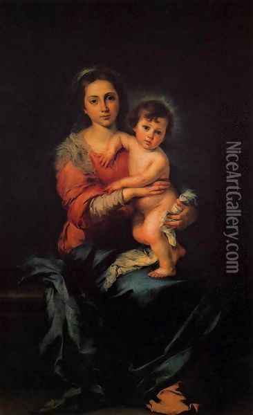 Virgin with Child Oil Painting - Bartolome Esteban Murillo