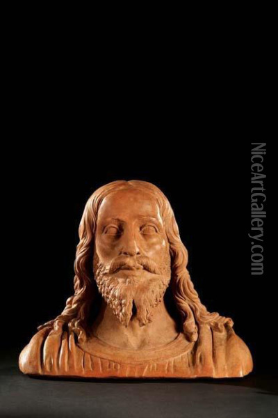 Busto Di Cristo Oil Painting - Antonio Begarelli