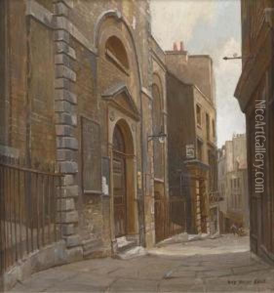 Entrance To St Mary At Hill, Love Lane, London Oil Painting - Rex Vicat Cole