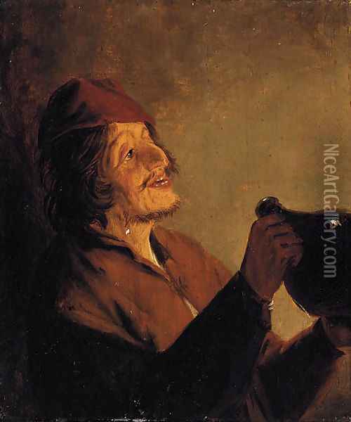 A boor drinking Oil Painting - Adriaen Jansz. Van Ostade