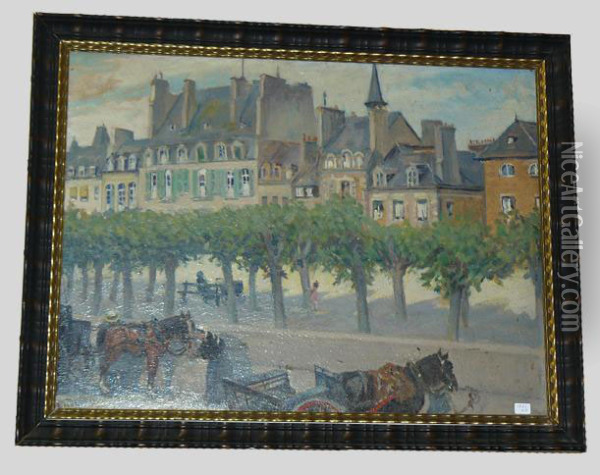 Vue De Bruges Oil Painting - Albert Ludovici