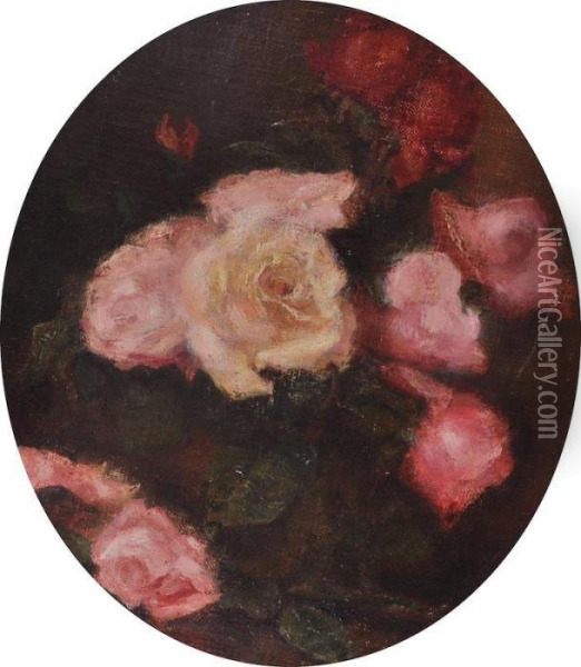 Roses Oil Painting - Ignace Henri Jean Fantin-Latour