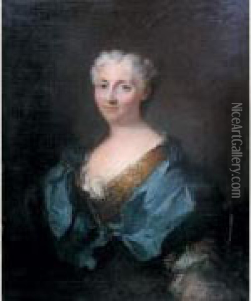 Portrait Presume De Catherine Grayer Oil Painting - Robert Tournieres