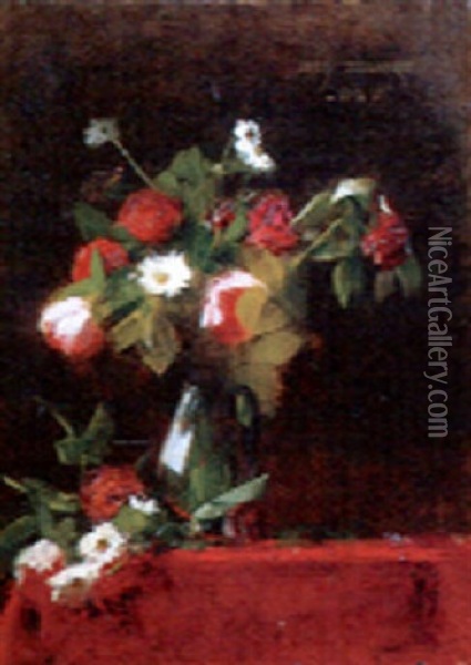 Vase De Fleurs Oil Painting - Jenny Zillhardt