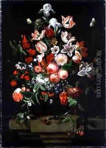 Flower Painting Oil Painting - Ottmar The Elder Elliger