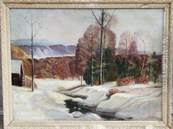 Snowy Landscape Oil Painting - Pablo