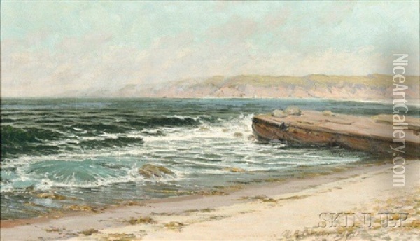 Seashore View, La Jolla Oil Painting - Martin B. Leisser