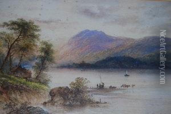 Highlandlock Scene Oil Painting - Edwin Earp