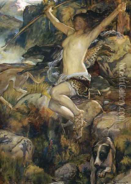 Diana of the Hunt Oil Painting - John Byam Liston Shaw