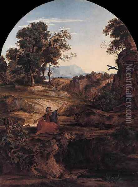 Elijah in the Wilderness 1831 Oil Painting - Johann Heinrich Ferdinand Olivier