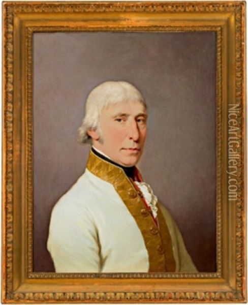 Bildnis Des Freiherrn Toussaint Von Bourgois (thuin Wien) Von 1790 - 1801 Local Direktor In Der Ingenieurs Akademie In Wien Oil Painting - Johann-Peter Krafft