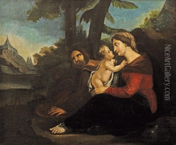 Sv. Rodina Oil Painting - Karel Skreta