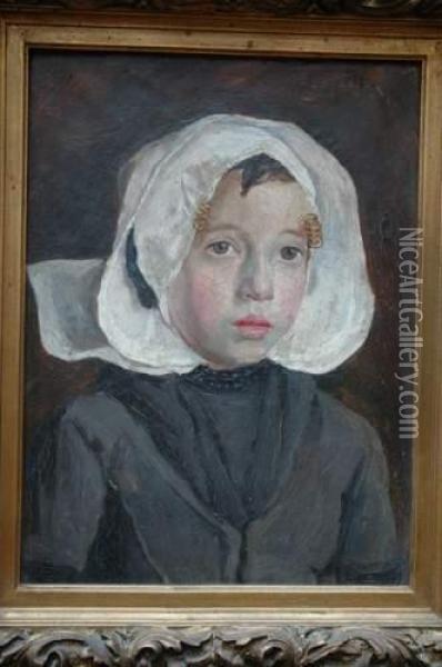 Jeune Fille Oil Painting - Leopold Haeck