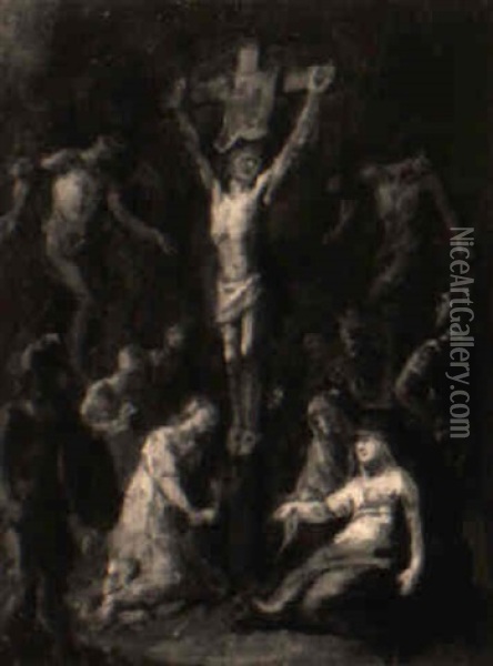 Die Kreuzigung Christi Oil Painting - Martin Johann (Kremser Schmidt) Schmidt