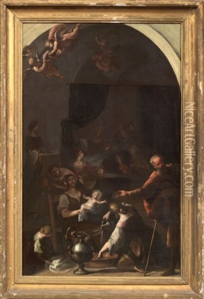 Nativita Della Vergine Oil Painting - Luigi Miradori
