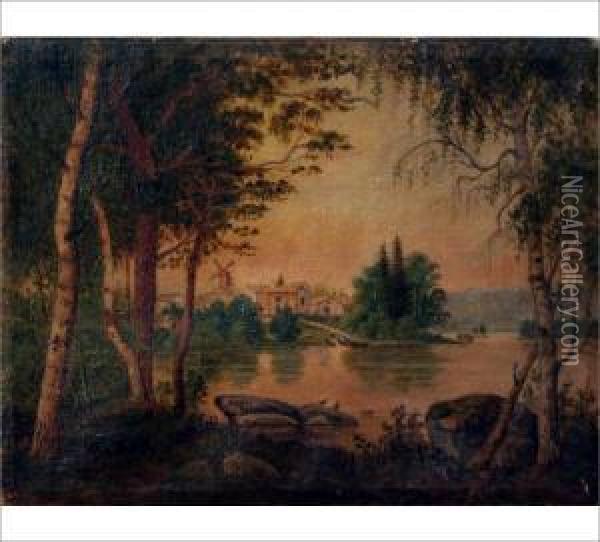 Landscape Oil Painting - Magnus Von Wright