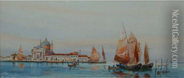Veduta Di San
Giorgio A Venezia Oil Painting - Pietro Fragiacomo