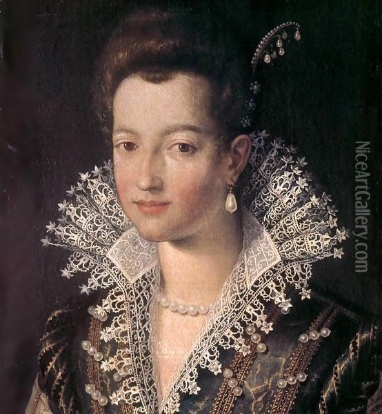 Portrait of the Young Maria de' Medici Oil Painting - Santi Di Tito