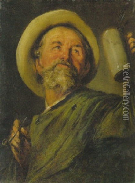 Mann Mit Pfeife Und Bierseidel Oil Painting - Richard Paul