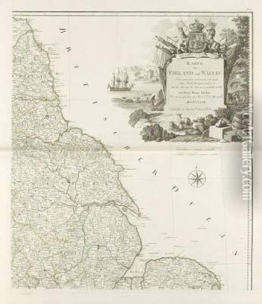 Karte Von England Und Wallis Oil Painting - Thomas Kitchin