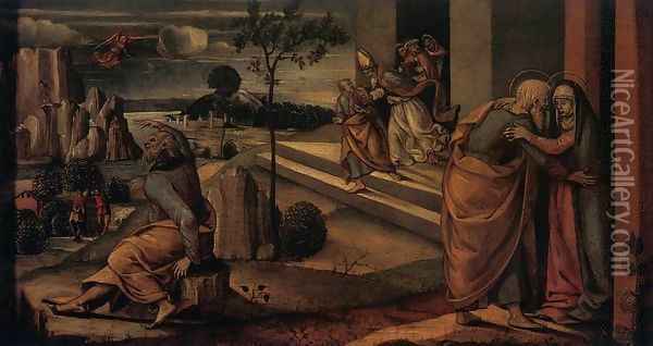 Scenes from the Lives of Joachim and Anne 2 Oil Painting - Luca Signorelli