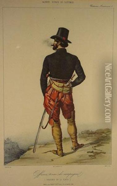 Officier, Tenue De Campagne Oil Painting - Adolphe D'Hastrel