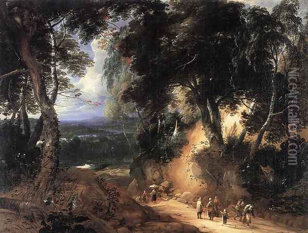 The Soignes Forest Oil Painting - Lodewijk De Vadder