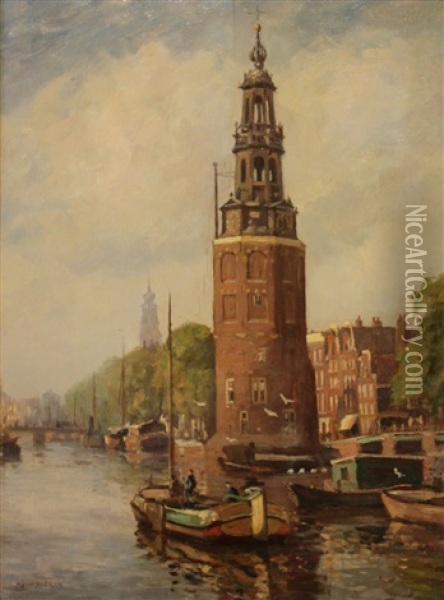 Amsterdam Oil Painting - Dirk Johannes Van Haaren