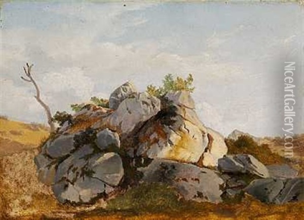 Landskabsstudie Fra Italien Oil Painting - Frederik (Fritz) Petzholdt