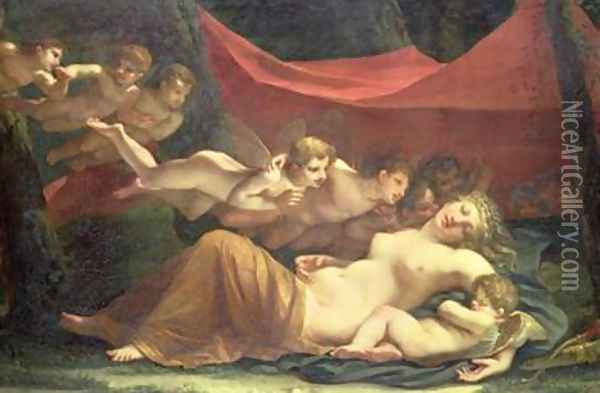 The Sleep of Venus and Cupid 1806 Oil Painting - Constance Marie Mayer-Lamartiniere