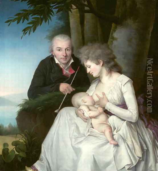 Family Portrait, 1795-1800 Oil Painting - Friedrich Tischbein