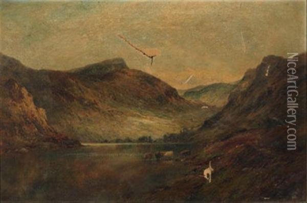 Loch Katerine Oil Painting - Alfred de Breanski