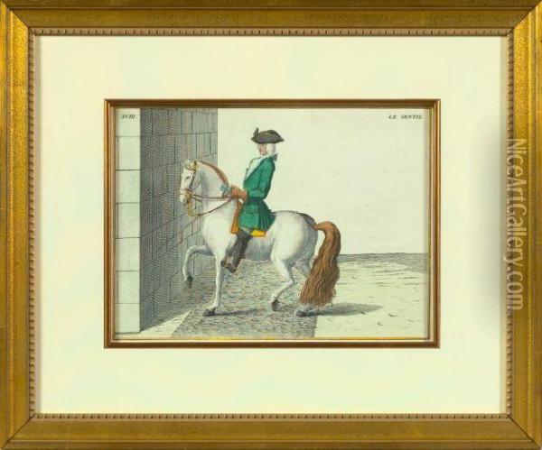 Equestrian Riders Oil Painting - Baron D' Eisenberg
