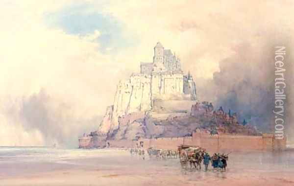 Mont St Michel, Normandy, France Oil Painting - William Callow