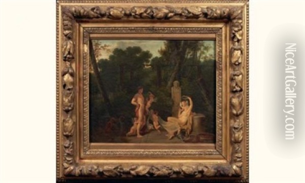 Venus, Adonis Et Les Amours Oil Painting - Jean-Baptiste Mallet