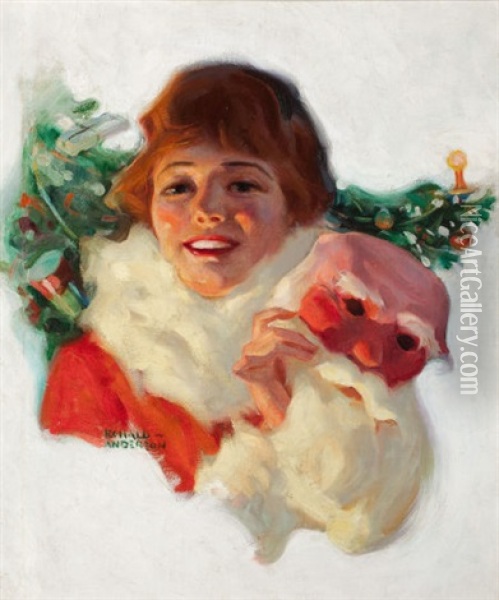 Christmas Surprise Oil Painting - Ronald Lee Anderson